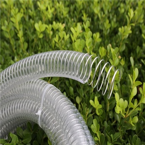 PVC ספירלת פלדת חוט צינור מחוזק/שקוף pvc פלדת אביב צינור/גמיש חום עמיד צינור צינור אוויר