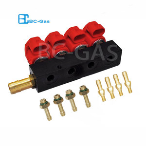 12V DC 2ohm 3ohm4シリンダーAutogas IG1 Apache IG7 Dakota INO3 MY09RREGガス燃料噴射用高速レールインジェクター - Product Image 1