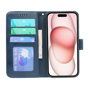 适用于iPhone 11 13 12迷你14 Plus 15 16 Pro Max的豪华皮革翻盖手机外壳，配有支架和钱包支架 - Product Image 2