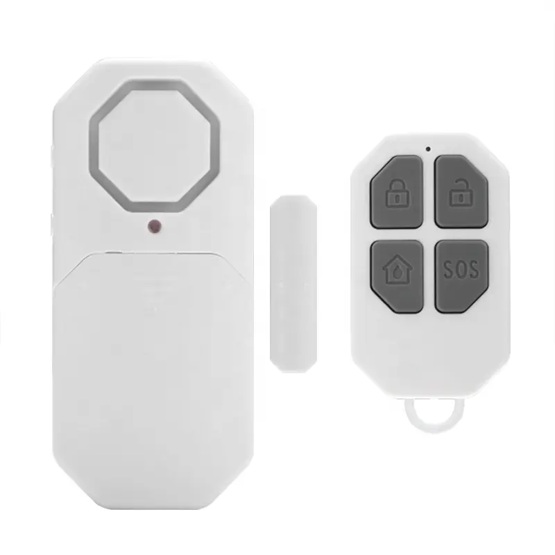 White Personal Safety Remote Control Entry Alarm Wireless Home Burglar Security System Door And Window Alarm Sensor