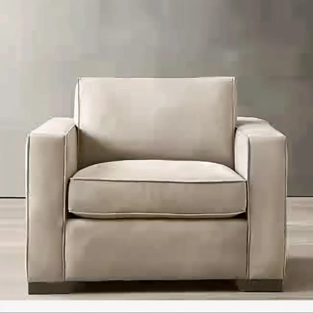 Conjuntos de sofá, cadeiras de sala de estar mobiliário interior cadeiras de couro de braço fino