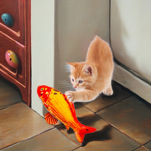 Juguete interactivo para gatos, peces flexibles, gatitos realistas, ejercicio para masticar, juguetes interactivos y de movimiento para mascotas con hierba gatera y Silvervine - Product Image 1