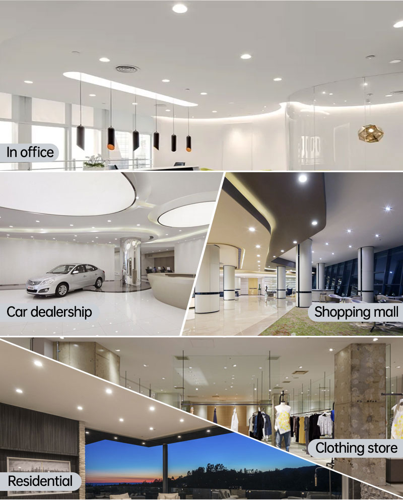 High brightness CCT 3000K 4000K 6000K downlight lamp commercial downlight 7W 9W recessed led downlight fixture for project