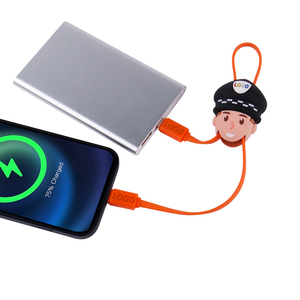 个性化礼品定制2in1充电电缆多端口聚氯乙烯USB C 2合1充电电缆 - Product Image 2