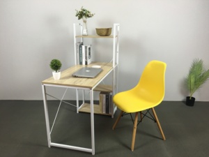 Escritorio de oficina con estantería Mesa de estudio conveniente para el hogar o el trabajo con computadora estacionaria - Product Image 6