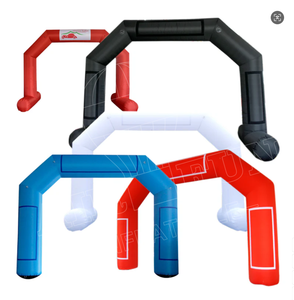 ซุ้มประตูเป่าลม Arco แบบเติมได้พร้อมไฟ LED สำหรับตกแต่งการแข่งขันกลางแจ้งโฆษณาตามสั่ง - Product Image 1