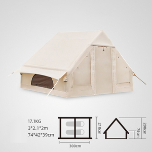 Rifornimento della fabbrica per esterno portatile resistente alla pioggia a forma di casa grande attrezzatura da campeggio impermeabile tenda gonfiabile selvaggia