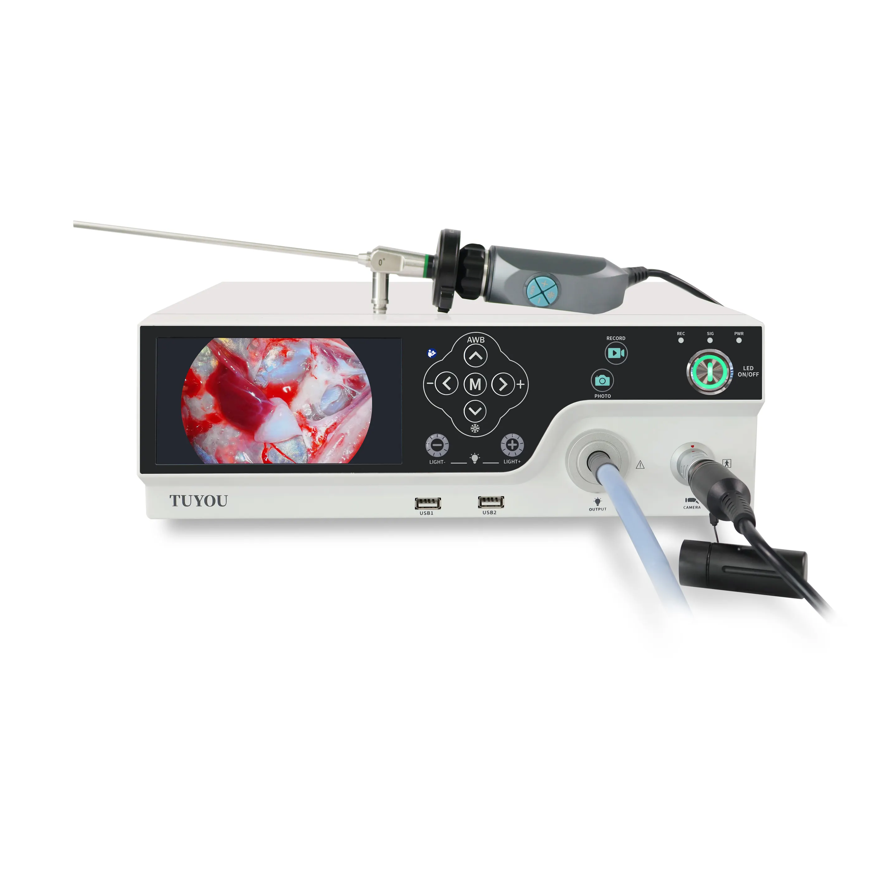 Оборудование для визуализации эндоскопической камеры с высоким HD-соединителем, холодным светодиодным источником света и 32 г USB для лапароскопического уха
