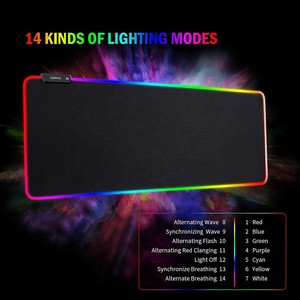 Large RGB Gaming <strong>Mouse</strong> Pad -15 Light Modes Touch <strong>Control</strong> Extended Soft <strong>Computer</strong> <strong>Keyboard</strong> Mat Non-Slip Rubber Base for Gamer - Product Image 4