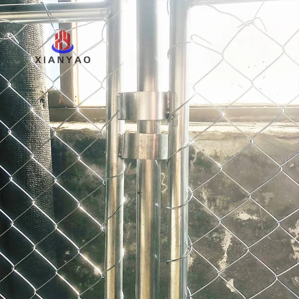 Panel pagar sementara jala rantai bergerak konstruksi galvanis 6x12 standar AS kualitas tinggi