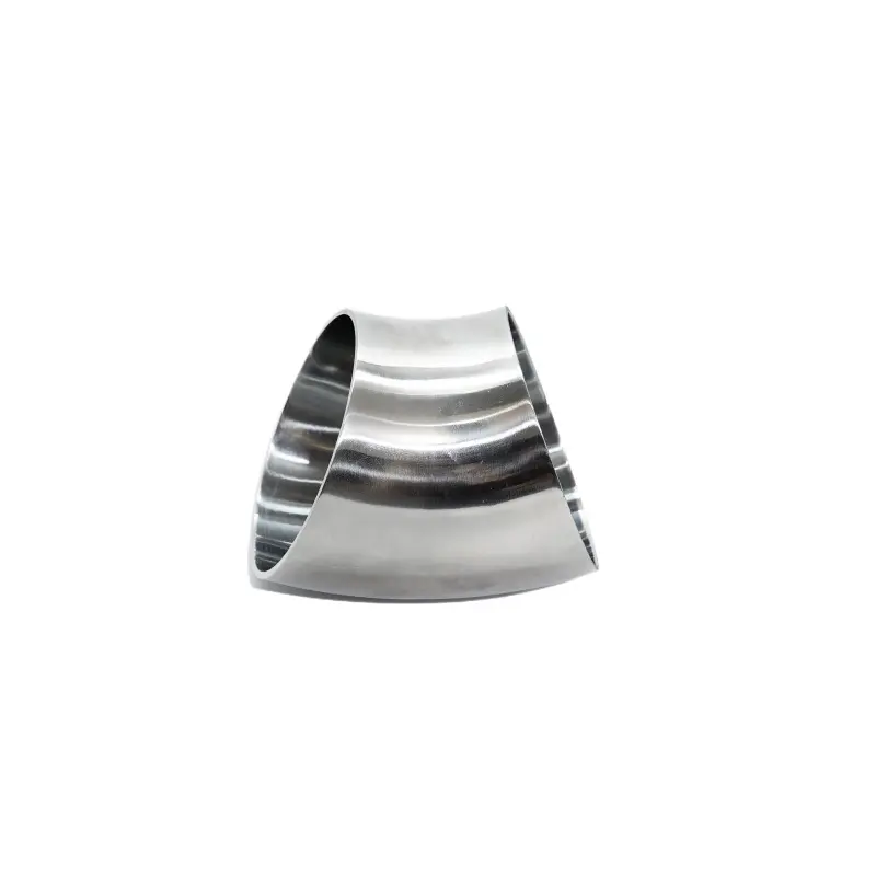 Tri-clamp pipa Stainless Steel lasan 45 derajat siku harga pabrik 304 316 TC