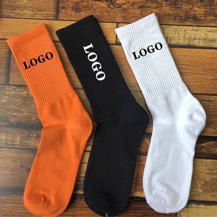 Компрессионные мужские хлопковые носки с логотипом унисекс