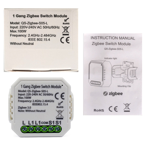Умный модуль переключателя Zigbee, 1 клавиша, без нейтрального переключателя, с поддержкой беспроводной сети Zigbee2MQTT, Alexa, Google Home - Product Image 5
