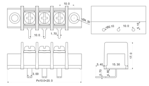 設定可能なPCB端子台KF55RM-10.0 - Product Image 2