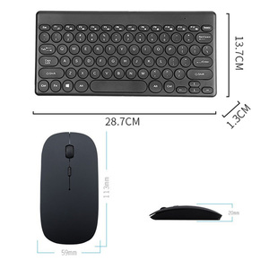 Teclado y ratón inalámbricos para juegos, Mini Pc de ratón para teclado, tableta, teléfono, juego de teclado y ratón mecánico de oficina