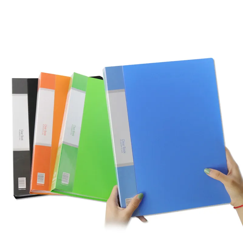 Carpeta de archivos de PP, cubierta dura Insertable, A4, con 20 40 60 bolsillos transparentes, gran oferta