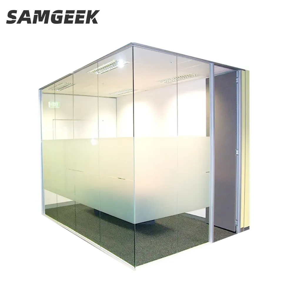 Cloison de séparation de bureau intérieure en verre de conception moderne Derniers meubles de bureau d'occasion pour salle à manger et salle de bain