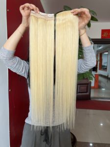 100% 俄罗斯人头马发夹Ins批发隐形无缝发夹接发人发