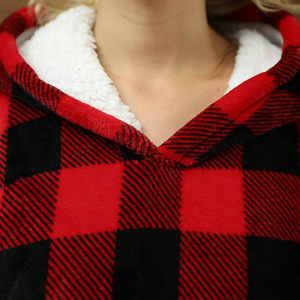 Nhà Máy Bán Buôn Chăn Trùm Đầu Cho Người Lớn Mùa Đông Dành Cho Người Lớn Sherpa Cỡ Lớn Áo Nỉ Có Mũ Trùm TV Chăn Có Tay Áo - Product Image 5