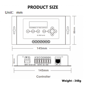 New DMX521 to <strong>PWM</strong> Signal DC 12V 24V 36V 6A <strong>LED</strong> Timing <strong>Controller</strong> 4CH Output Independently Dimming for RGB RGBW Color Light Strip