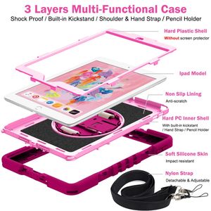 New <strong>ipad</strong> 9.7 2018 2017 <strong>ipad</strong> Air <strong>2</strong> case With 360 Degree Rotating Stand Protective Silicone Rugged <strong>Cover</strong> case With Hand Shoulder - Product Image 2