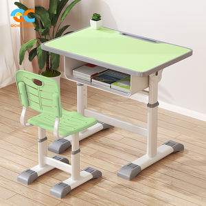 โต๊ะและเก้าอี้นักเรียนสำหรับนักศึกษาปรับได้เฟอร์นิเจอร์ไม้สำหรับงานหนัก - Product Image 3