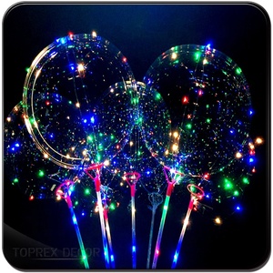 LED BoBo Light up balon dize yanıp helyum kabarcık balonlar olaylar ve partiler için noel için PVC malzeme - Product Image 3