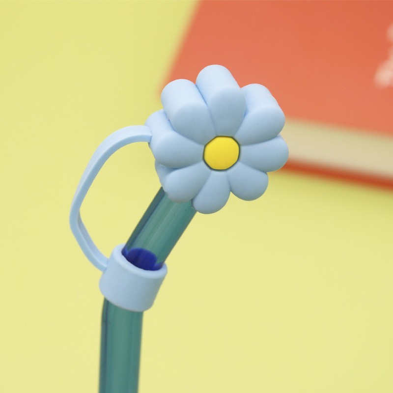 Azul con flor amarilla