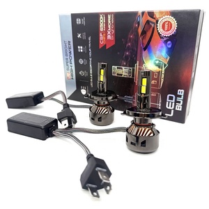 T4หลอดไฟหน้า LED H4 H1 H7 300W, HB3 LED HB4สี่ท่อทองแดงชุดไฟ LED สำหรับรถยนต์12V - Product Image 1