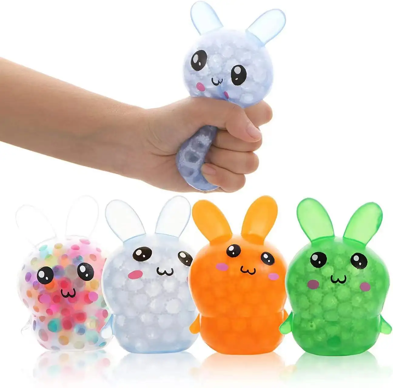Großhandel Hase Squishy Wasser Perlen Anti Stress Ball TPR Kaninchen form Weiche Kinderspiel zeug 2022
