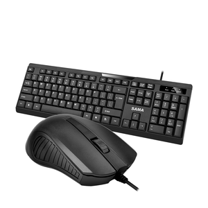 SAMA OEM ODM Classic Black <strong>Keyboard</strong> <strong>Mouse</strong> Combos USB Wired <strong>Computer</strong> <strong>Keyboard</strong> and <strong>Mouse</strong> - Product Image 3