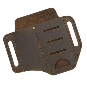 Multitool איש נדן עם מחזיק עט עבור חגורת כיס ארגונית לגברים פנס חום EDC עור פאוץ