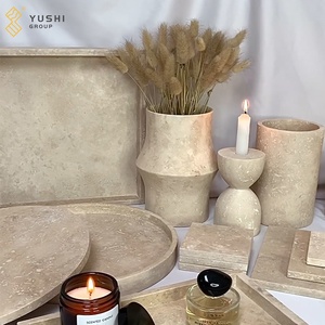 Yushi grubu cilalı traverten takı ekran standı sıcak satış tarak dantel kenar ev süs 1-Year mermer duş villa - Product Image 2