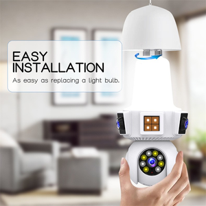 3 lenti Wireless Wifi Smart Home telecamere Baby Monitor IR visione notturna bidirezionale della rete Audio lampadina di sicurezza - Product Image 5