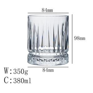 美しい絶妙な透明クリスタルガラス製品カップサーキュラー380ml475mlウイスキークラスカップ - Product Image 4