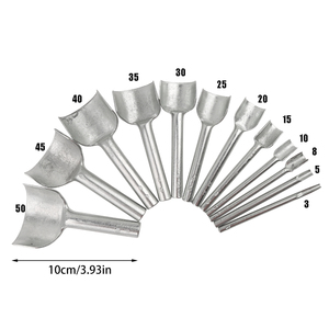 3-<strong>50mm</strong> Leather <strong>Cutter</strong> Half Round Punch DIY Leather Cowhide Craft Tool for Belt End Punch Wallet Strap Leather Tool - Product Image 1