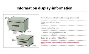 Không Gian Tiết Kiệm Quần Áo Và Đồ Chơi Lưu Trữ Hộp Với Bông Nắp Vải Tổ Chức Cho Phòng Ngủ Tủ Quần Áo Nhà Sử Dụng - Product Image 5