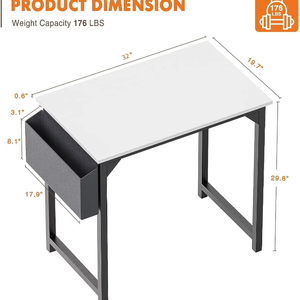 32-дюймовый маленький прямоугольный стол для дома и спальни - Product Image 4