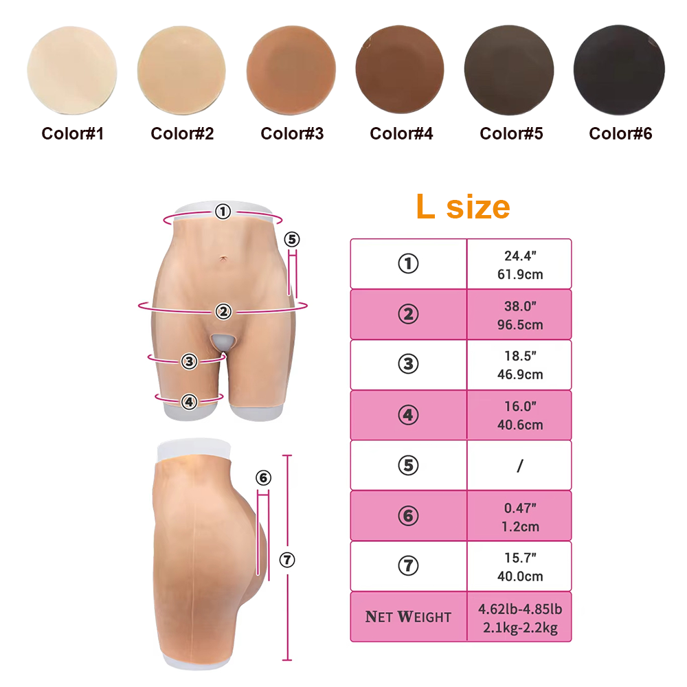 L tamaño 1,2 cm Butt color #2