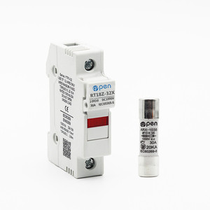 ソーラーPVシステム保護用DC1P1000VLEDヒューズホルダー可融性10x 38MMgPVPVソーラーヒューズ - Product Image 1