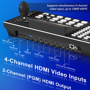 Mini Atem Quad HDMI <strong>Video</strong> Switcher With <strong>5</strong>.<strong>5</strong> Inch LCD Screen Five Way Rocker Suitable for Live Broadcast Streaming - Product Image 2