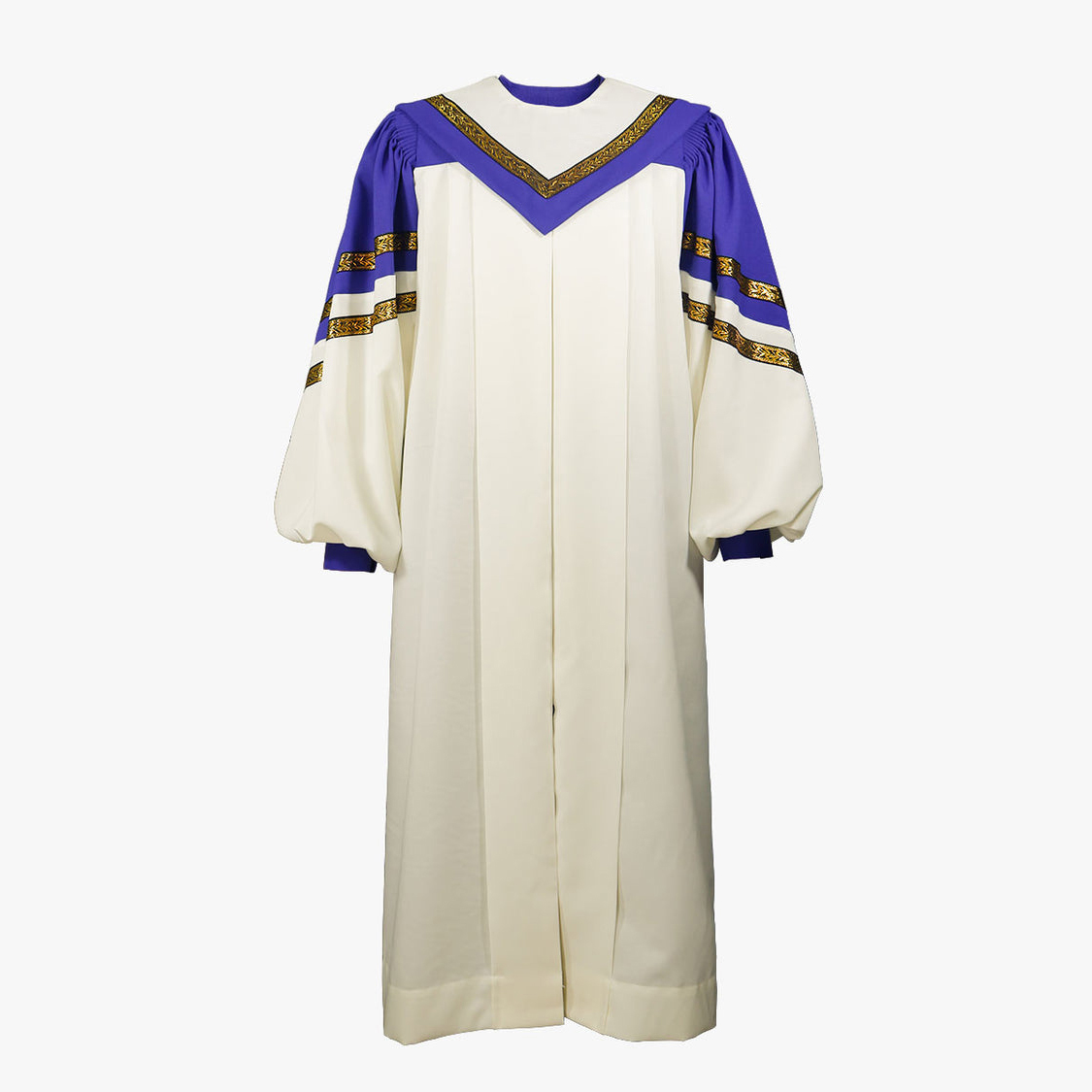Blanc cassé + violet