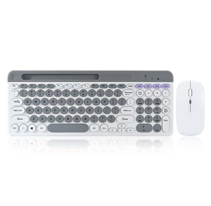 FYX Stock Juego de ratón y teclado para juegos de modo dual Inalámbrico recargable con USB BT para computadora portátil de escritorio