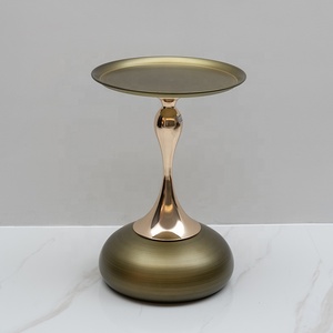 北欧口音圆形黑条桌咖啡盘钢金属端边桌客厅沙发家用家具用 - Product Image 4
