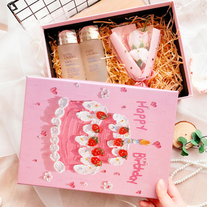 Caja de regalo de gama alta de estilo Ins, caja de recuerdo de fiesta de cumpleaños vacía con sentido de ceremonia, manejo de estampado para uso de velas - Product Image 5