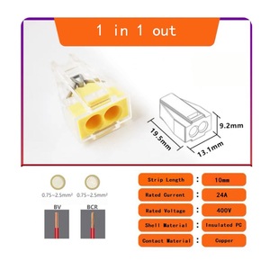 Electric Quick Wire Cable Connector Universal <strong>Push</strong>-In <strong>Terminal</strong> <strong>Blocks</strong> for Hard Wire - Product Image 2