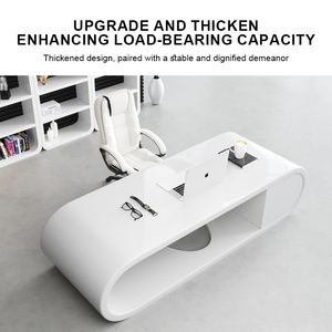 ZITAI personalizza tavolo da computer da ufficio moderno di lusso design manager scrivania da ufficio da 49 pollici curvo da tavolo executive - Product Image 4