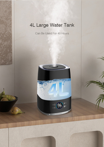RUNAL WLAN rechteckiger 4L schwarzer Digitaltimer für Zuhause intelligenter Ultraschall-Luftbefeuchter mit Led-Display - Product Image 2