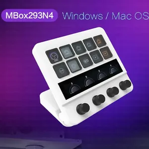 Mirabox N4 RGB LED Soporte personalizable Teclado para computadora portátil Dual USB C USB-A 10 teclas Tira táctil Nueva interfaz de marcación cuádruple Visual Macro - Product Image 4