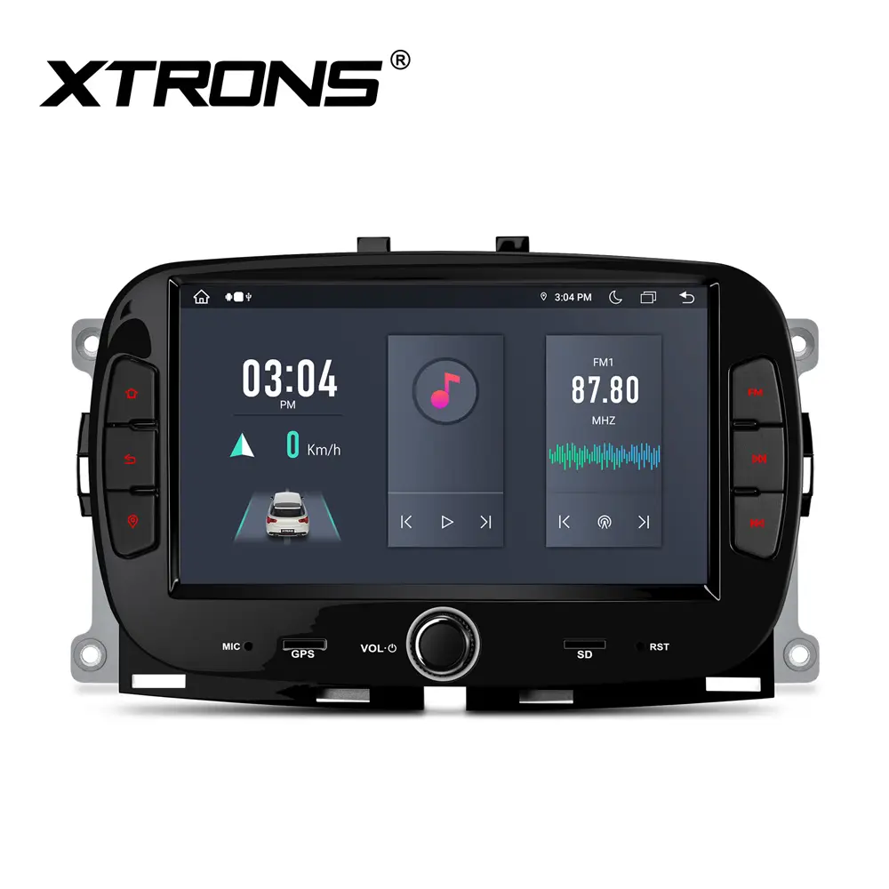 XTRONS 7 pollici schermo Auto Android 13 64GB con globale 4G LTE CarPlay Android Auto Radio per Fiat 500 2007-2015 Auto di navigazione GPS